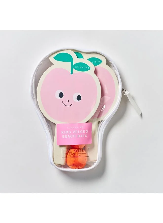 SUNNY LIFE Kids Velcro Beach Bats Poppy the Peach Multi